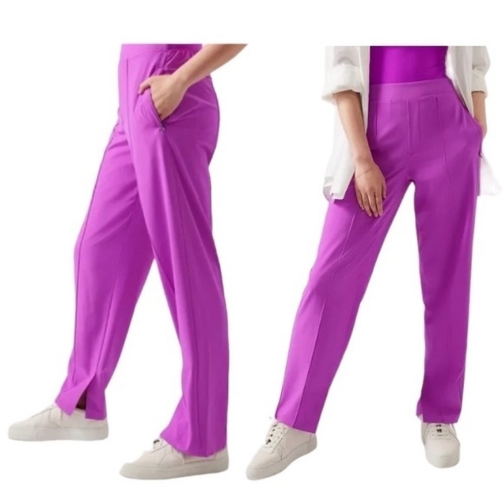 ATHLETA Brooklyn‎ Heights Vienna Slim Pant Jazzy Purple Size 14
